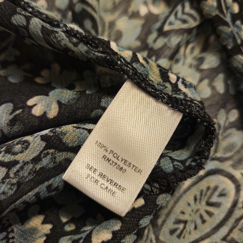 Cato Green And Black Paisley Patterned Blouse - Picture 6 of 9